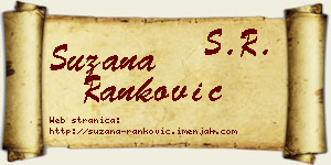 Suzana Ranković vizit kartica